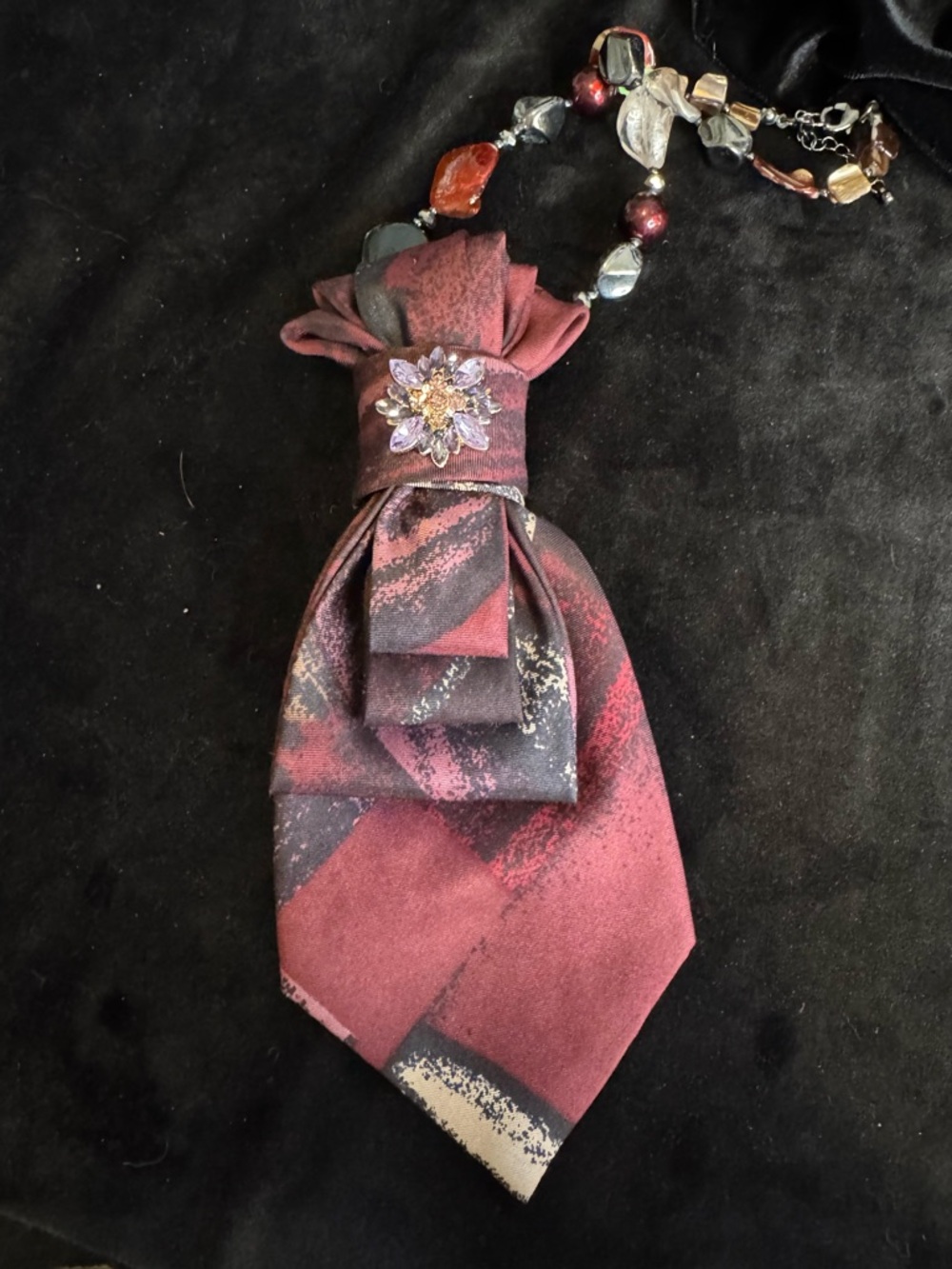 Statement Tie Necklace - Picture 2 of 2